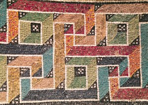 Detalhe de um friso do mosaico do cofre de Byzantine